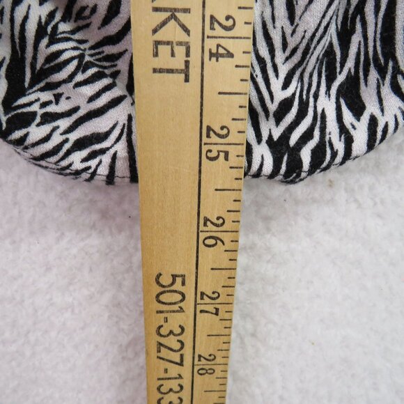 Free People Shirt Size XS Black White Zebra Print Ruched Collared Halter Top - Picture 9 of 9